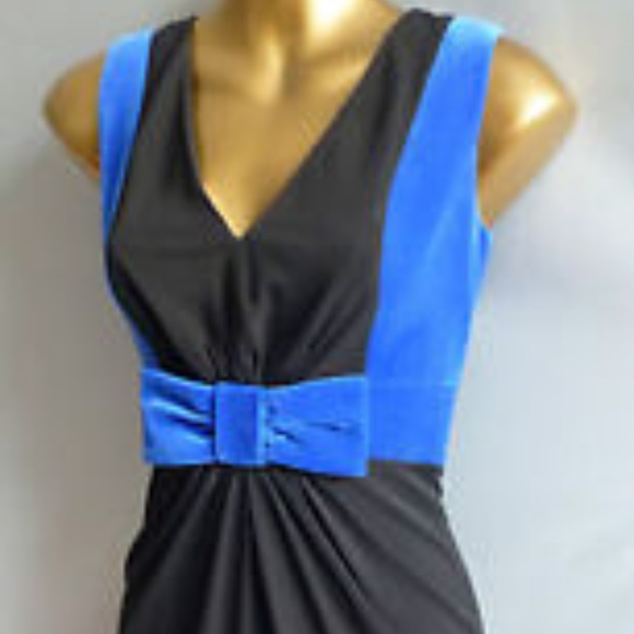 karen millen blue velvet dress